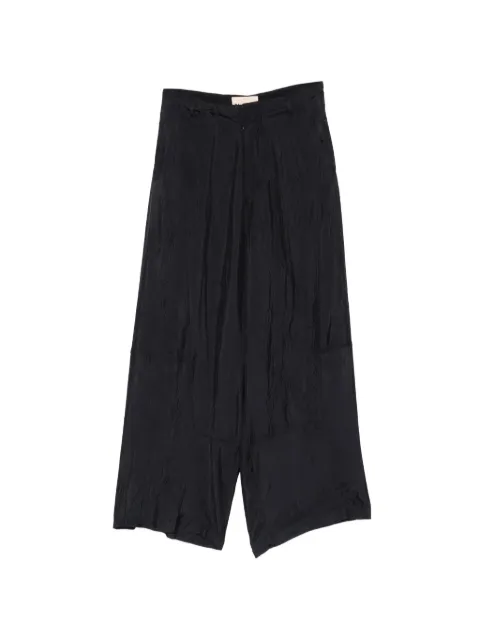Plan C pocket belt-loop palazzo pants Blue PNCAG02LY0TV038
