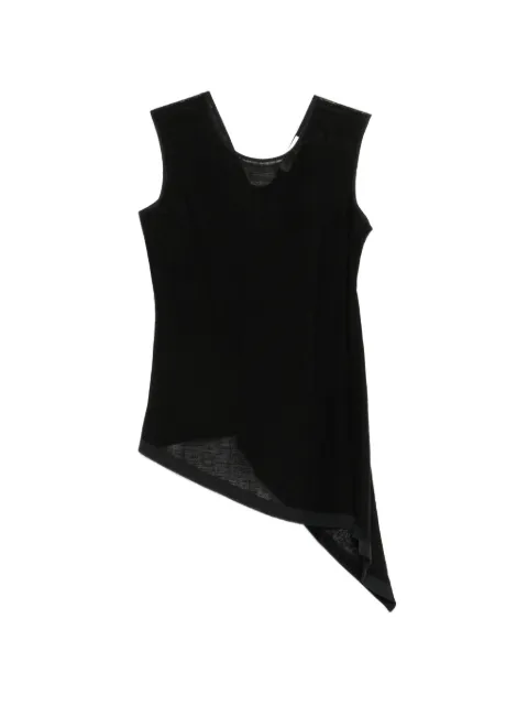 Gentry Portofino sleeveless asymmetric top Black S6GD228HI
