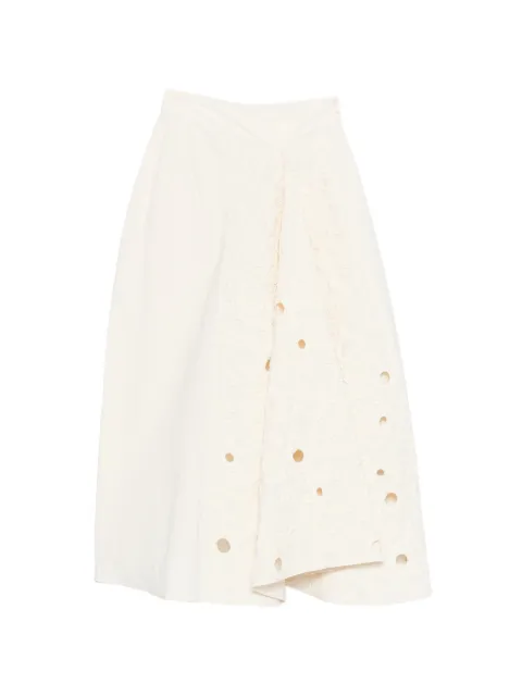Gentry Portofino appliqué midi skirt Neutrals D318LV