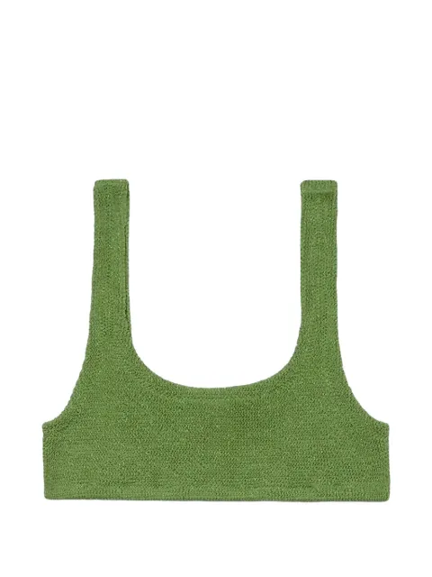 MC2 Saint Barth Naima crinkle bikini top Green NAIM00200847L52