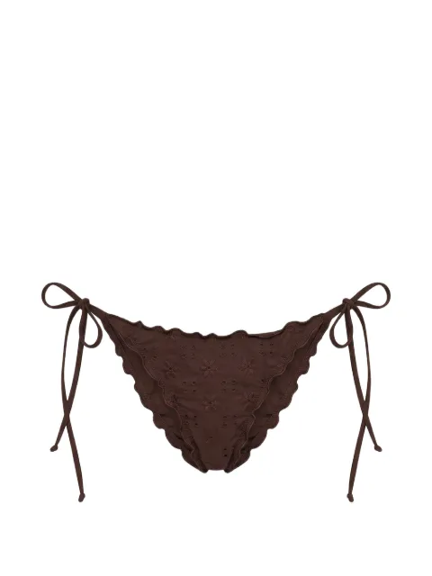 MC2 Saint Barth Miami broderie-anglaise side-tie bikini bottoms Brown MIA00109229L18