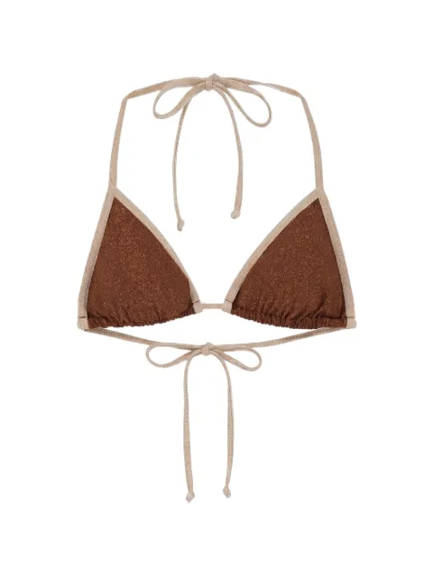 MC2 Saint Barth Leah triangle bikini top Brown LEH0003