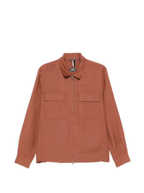 Antony Morato zip-up chest-pocket jacket Brown MMSL00795FA900135