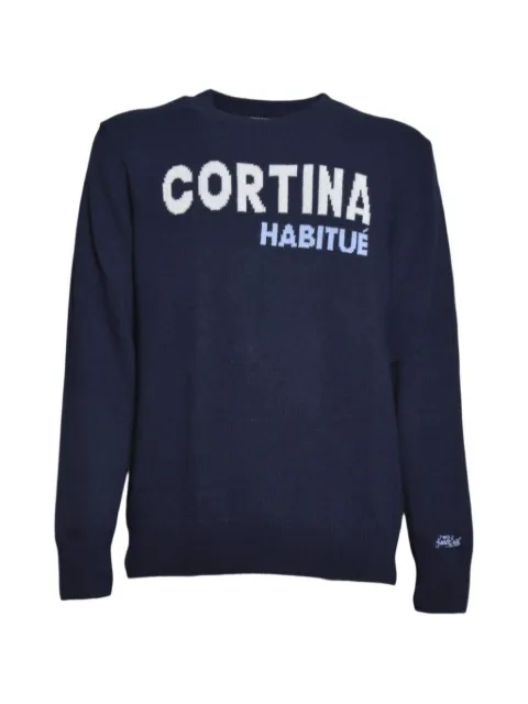 MC2 Saint Barth intarsia-knit crew-neck sweater Blue HER0001