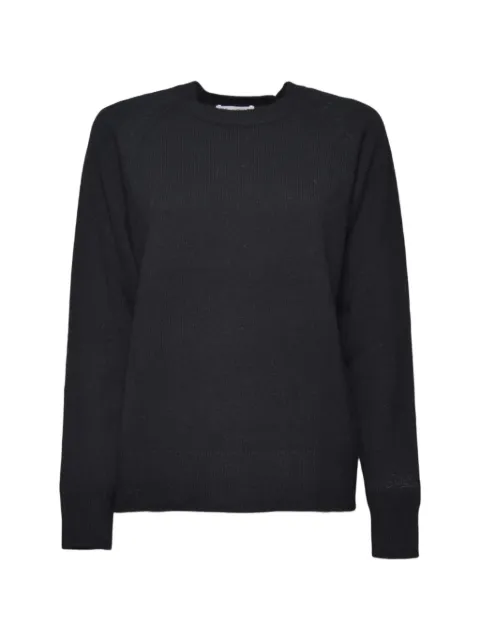 MC2 Saint Barth raglan-sleeve crew-neck sweater Black DELP001