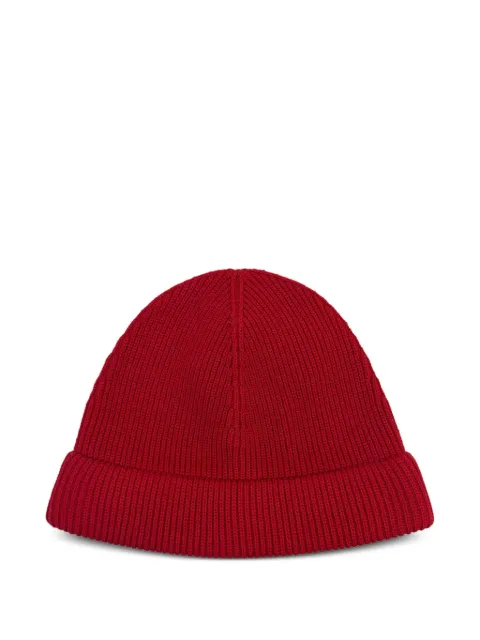 Loro Piana Sloop ribbed beanie hat Red FAQ9115