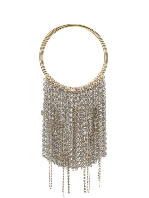 Silvia Gnecchi chain-fringe shoulder bag Silver LEFLUFFGREYGOLD