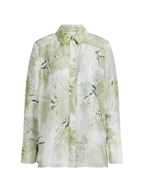 Aje reflector floral shirt White 26SU1615