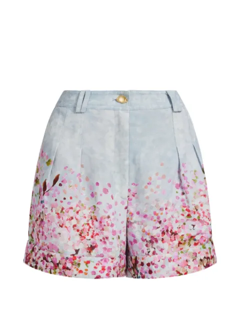 Aje fragments floral print shorts Blue 26SU3052