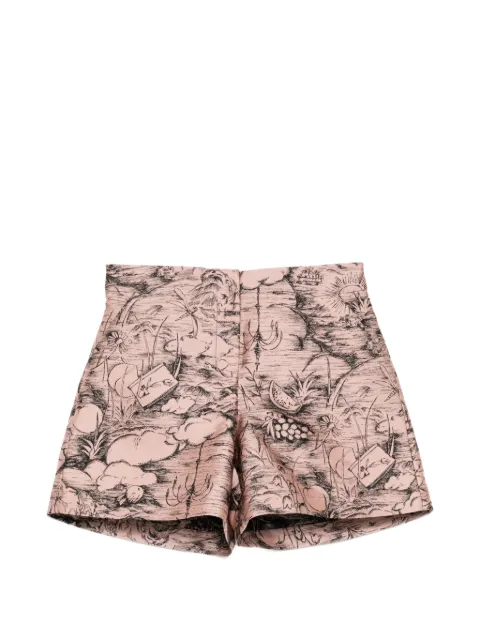SHIATZY CHEN jacquard shorts Pink 160303