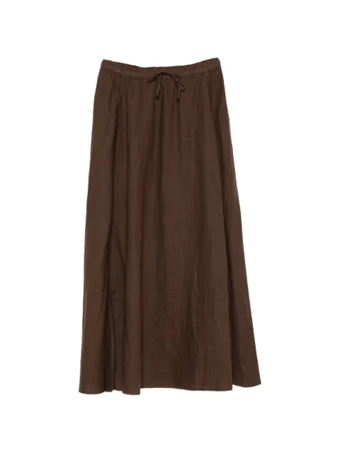 Closed drawstring maxi skirt Brown C9334450Z22
