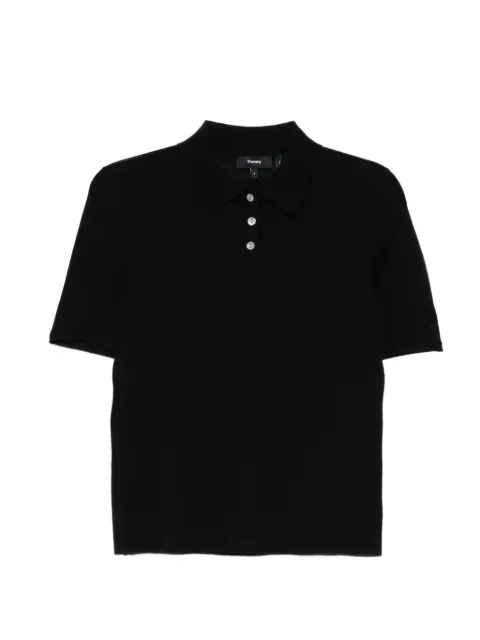 Theory piped short-sleeve polo shirt Black Q0111710