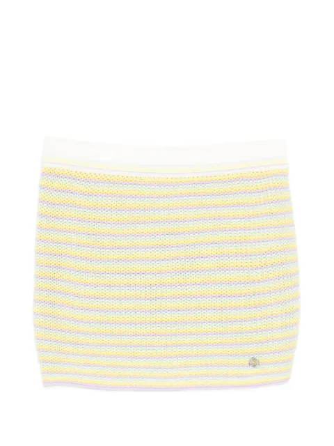 Casablanca Bourgeois striped mini skirt Yellow WSS26KW129301