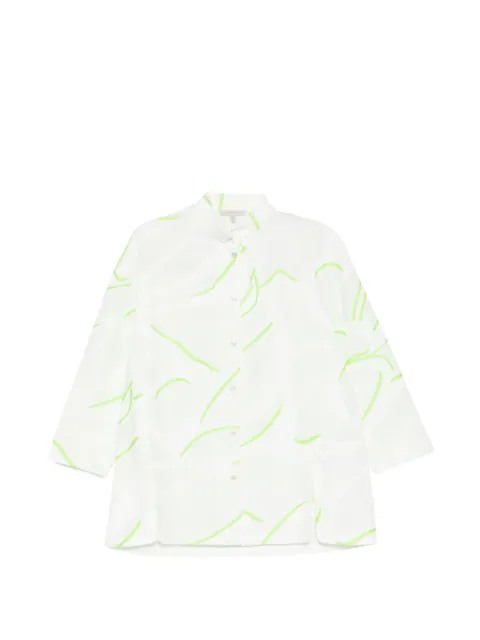 SHIATZY CHEN stand-collar jacquard jacket White 160166