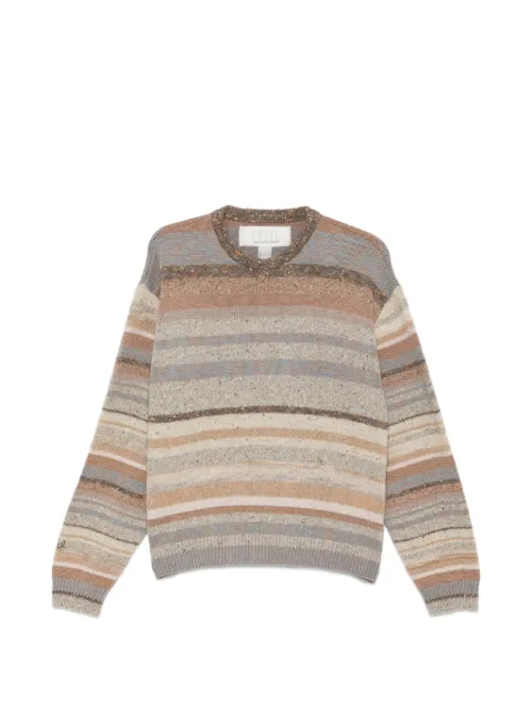 ERL striped crew-neck sweater Brown ERL12N005