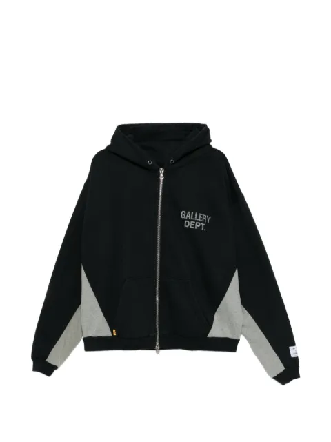 GALLERY DEPT. contrast-panel zip hoodie Black OUT006