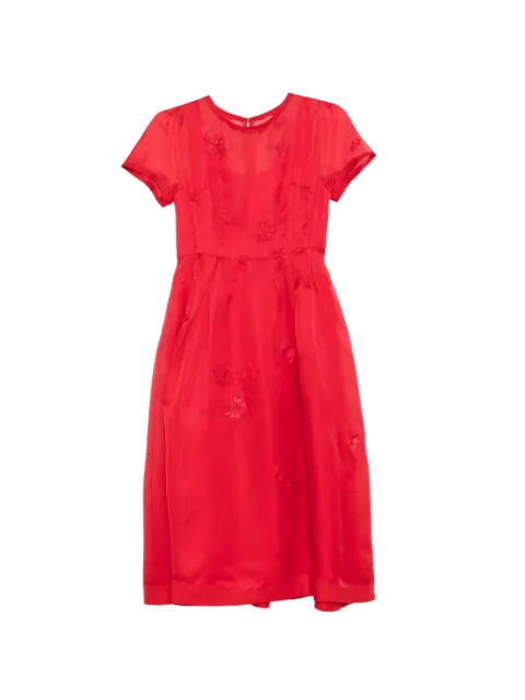 SHIATZY CHEN embroidered midi dress Red 160045