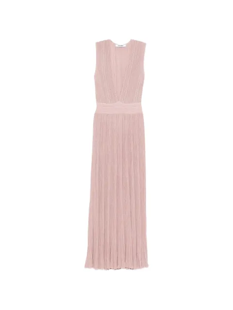 Antonino Valenti V-neck pleated maxi dress Pink 2242AV26S09