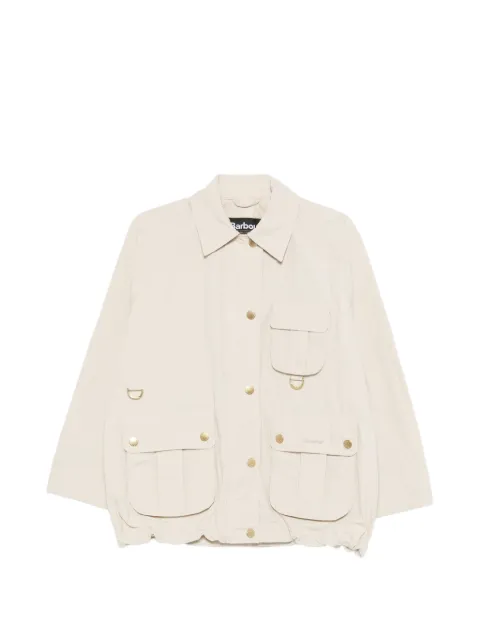 Barbour Debbie Showerproof flap-pocket button coat Neutrals LSP0301