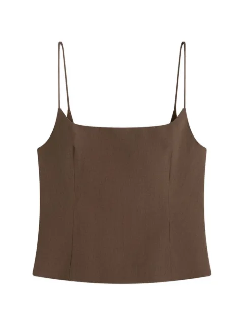 St. Agni silk cami top Brown S2621161MUD