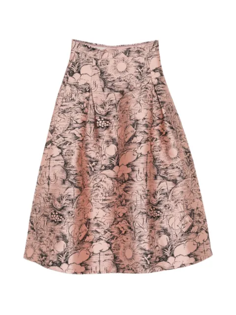 SHIATZY CHEN jacquard midi skirt Pink 160302