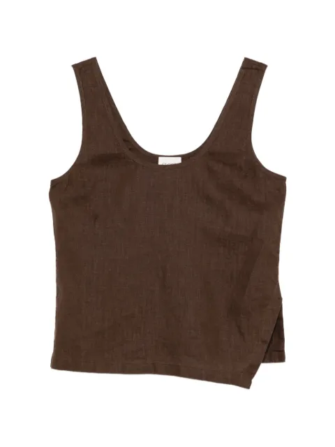 Closed split tank top Brown C9445550Z22