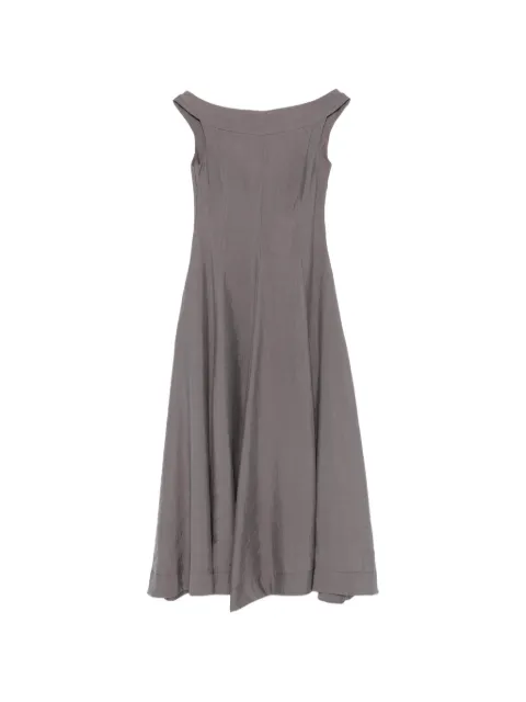 COLLECTION PRIVEE? Lizza boat-neck flared midi dress Grey RY3722LIZZA