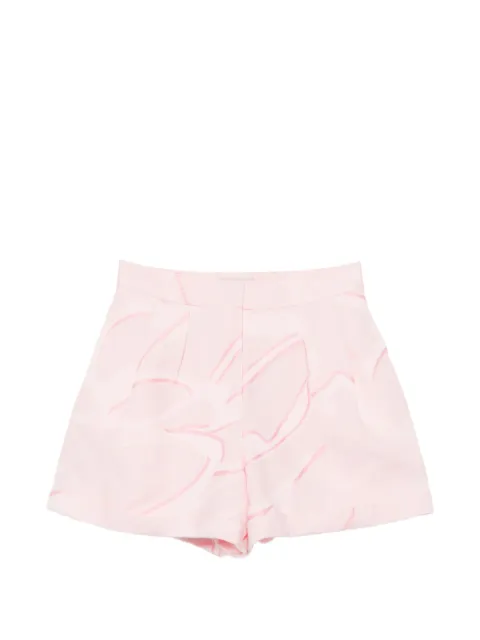 SHIATZY CHEN lightweight jacquarded shorts Pink 160153