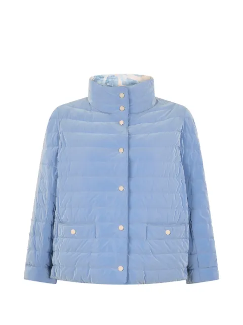 Moorer padded high-collar jacket Blue CINDYOSP