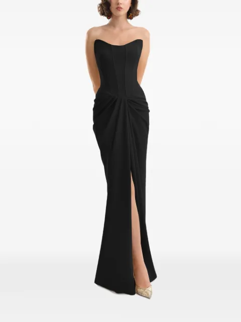 Gemy Maalouf strapless corset dress Black EDSS262139LD