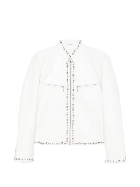R13 Cafe racer studded jacket White R13WR617