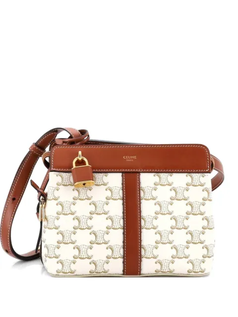 Celine Pre-Owned Teen Cabas De France Bag Triomphe Coated Canvas Small crossbody bag Brown INX5NTAEQ0PB1KTE