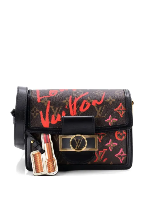 Louis Vuitton Pre-Owned Dauphine Shoulder Bag Limited Edition Fall in Love Monogram Canvas Mini crossbody bag Black VZUDBKAOJIJC6UM9