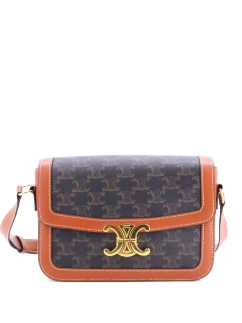 Celine Pre-Owned Triomphe Triomphe Coated Canvas Medium shoulder bag Brown M9D1PERNMFR3PQ2F