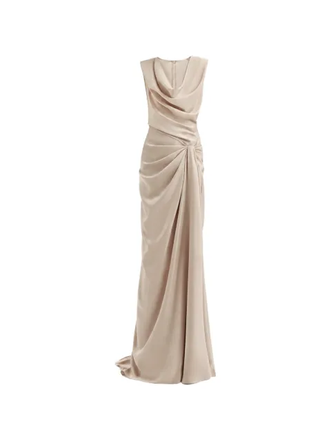 Gemy Maalouf draped cowl-neck dress Neutrals EDSS262151LD