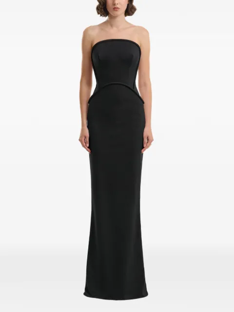 Gemy Maalouf strapless sheer-corset dress Black EDSS262157LD