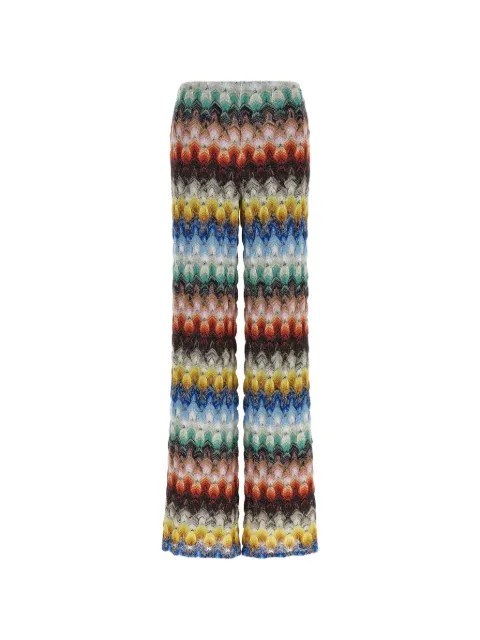 Missoni zigzag-knit palazzo pants Blue DS26SI0ZBR015J
