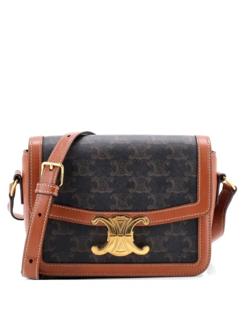 Celine Pre-Owned Triomphe Triomphe Coated Canvas Teen shoulder bag Brown SZJOE856MRQNM49P