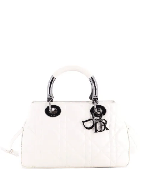 Christian Dior Pre-Owned Lady 95.22 Bag Cannage Embossed Leather Medium tote bag White SL82BB6M8L8J9V65
