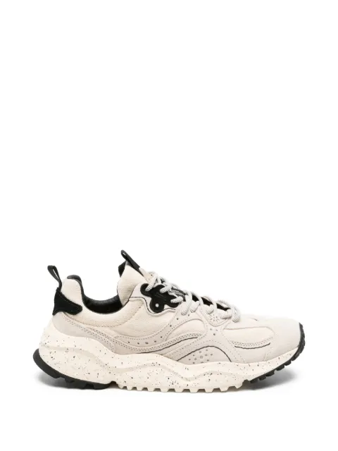 FLOWER MOUNTAIN panelled speckled-sole sneakers Neutrals 201950506