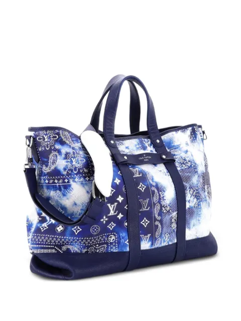 Louis Vuitton Pre-Owned Journey Limited Edition Monogram Bandana Leather tote bag Blue BFEVL9G9GDYWJMNN