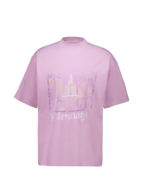 Balenciaga graphic-print t-shirt Pink 764235TUVF5