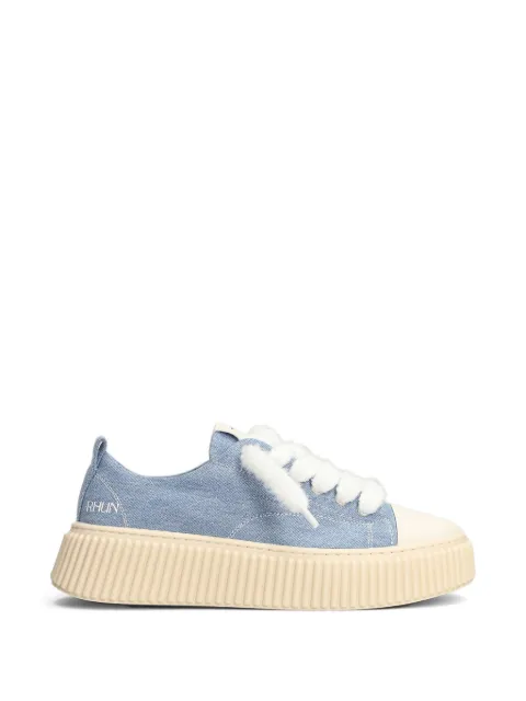 Rhun denim-texture platform sneakers Blue 2020W