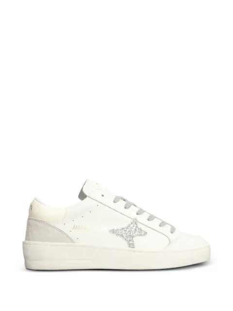 Ama Brand glitter-star sneakers White 4530