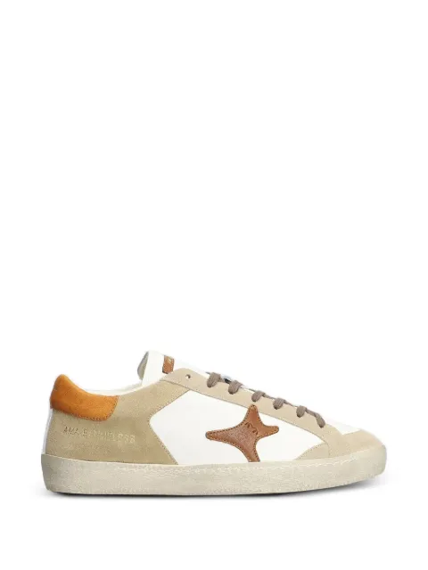 Ama Brand suede-panelled star-patch sneakers Neutrals 4615
