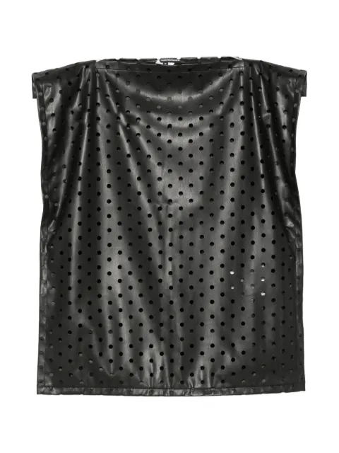 Junya Watanabe perforated sleeveless top Black JQT036
