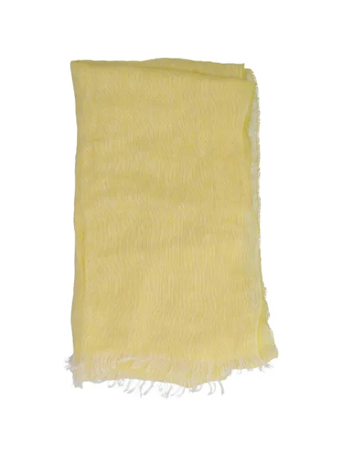 Vintage fringed-trim scarf Yellow WCV24101042118