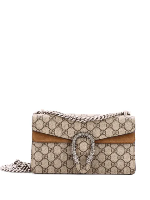 Gucci Pre-Owned Dionysus Bag GG Coated Canvas with Crystal Embellished Metal Small shoulder bag Brown 7N8AMRQ4LJ1TH31N