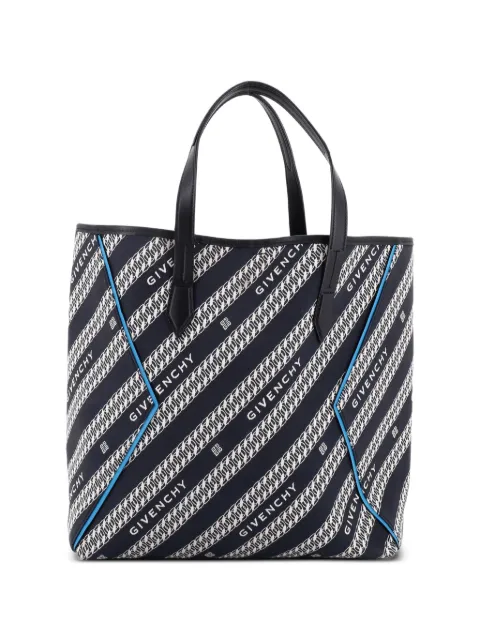 Givenchy Pre-Owned Bond Shopper Logo Jacquard Canvas Medium tote bag Blue 524YPFX8VWOOALLR