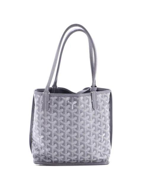 Goyard Pre-Owned Anjou Reversible Tote Coated Canvas Mini satchel Grey 3HJHEXKKXMUXVJL7